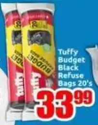 Three Star Cash and Carry Tuffy Budget Black Refuse Bags offer