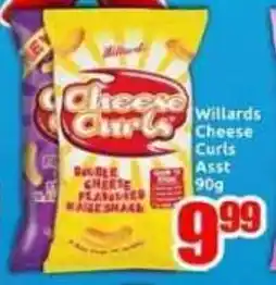 Three Star Cash and Carry Willards Cheese Curls Asst offer