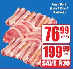 Boxer Superstores Fresh Pork Loin/ Ribs/ Rashers offer