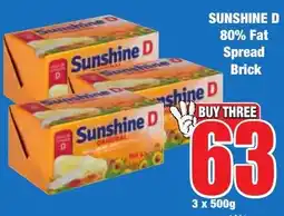 Boxer Superstores Sunshine D 80% Fat Spread Brick offer