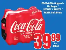 Boxer Superstores COCA-COLA Original/ No Sugar/ STONEY/ SPRITE/ FANTA Soft Drink offer