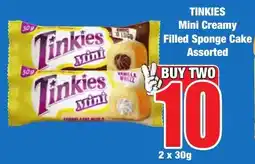 Boxer Superstores TINKIES Mini Creamy Filled Sponge Cake Assorted offer