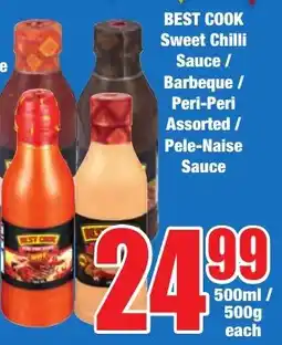 Boxer Superstores BEST COOK Sweet Chilli Sauce/ Barbeque/ Peri-Peri Assorted/ Pele-Naise Sauce offer
