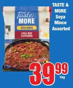 Boxer Superstores TASTE & MORE Soya Mince Assorted offer