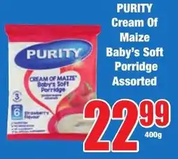 Boxer Superstores PURITY Cream Of Maize Baby's Soft Porridge Assorted offer