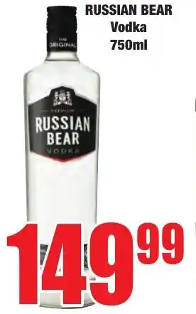 Boxer Superstores RUSSIAN BEAR Vodka offer