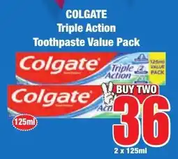 Boxer Superstores COLGATE Triple Action Toothpaste Value Pack offer