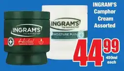 Boxer Superstores INGRAM'S Camphor Cream Assorted offer