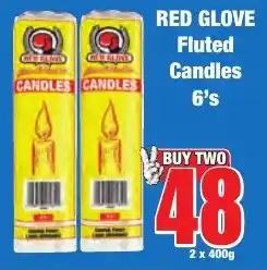 Boxer Superstores RED GLOVE Fluted Candles offer