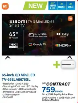 Incredible Connection Xiaomi 65-inch QD Mini LED TV-65ELA5676GL offer