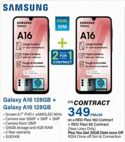 Incredible Connection SAMSUNG Galaxy A16 128GB + Galaxy A16 128GB offer