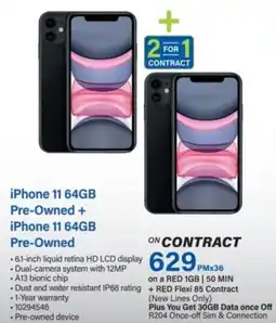 Incredible Connection iPhone 11 64GB Pre-Owned + iPhone 11 64GB Pre-Owned offer