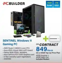 Incredible Connection PC Builder SENTINEL Windows 11 Gaming PC offer