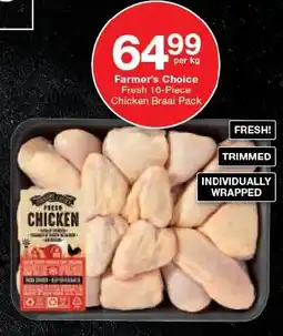 Checkers Farmer's Choice Fresh Chicken Braai Pack offer