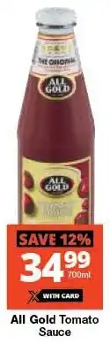 Checkers All Gold Tomato Sauce offer