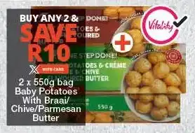 Checkers Baby Potatoes With Braai/ Chive/ Parmesan Butter offer