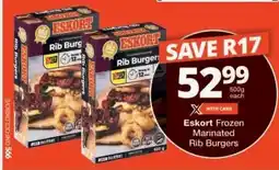 Checkers Eskort Frozen Marinated Rib Burgers offer