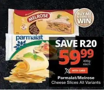 Checkers Parmalat / Melrose Cheese Slices offer