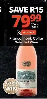 Checkers Franschhoek Cellar Selected Wine offer