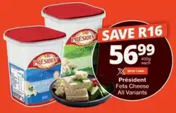 Checkers Président Feta Cheese All Variants offer