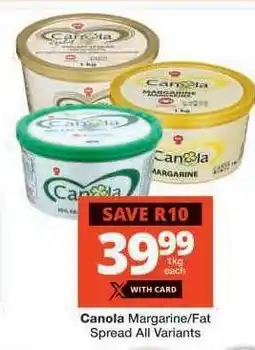 Checkers Canola Margarine/Fat Spread offer