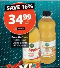Checkers PURE REFRESH 100% FRUIT JUICE BLEND offer