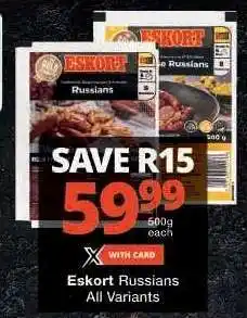 Checkers Eskort Russians All Variants offer