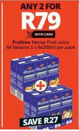 Checkers Fruittree Nectar Fruit Juice offer