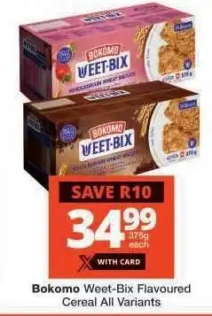 Checkers Bokomo Weet-Bix Flavoured Cereal offer