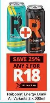 Checkers Reboost Energy Drink offer