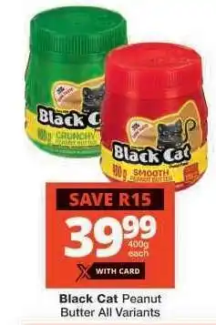 Checkers BLACK CAT PEANUT BUTTER offer