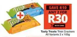 Checkers Tasty Treats Trisk Crackers offer