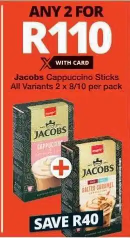 Checkers Jacobs Cappuccino Sticks offer