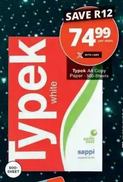 Checkers Typek A4 Copy Paper offer