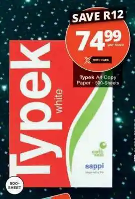 Checkers Typek A4 Copy Paper offer