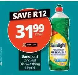 Checkers Sunlight Original Dishwashing Liquid offer