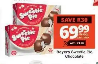 Checkers Beyers Sweetie Pie Chocolate offer