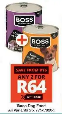 Checkers BOSS DOG FOOD offer