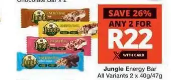 Checkers Jungle Energy Bar offer