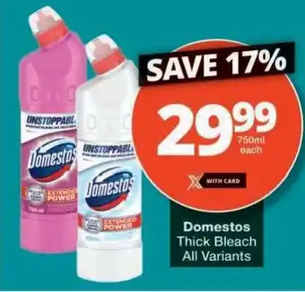 Checkers Domestos Thick Bleach offer