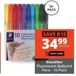 Checkers Staedtler Fluorescent Ballpoint Pens - 10-Pack offer
