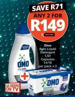 Checkers Omo Auto Liquid Detergent offer