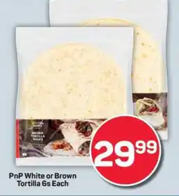 Pick n Pay PnP White or Brown Tortilla 6s Each offer