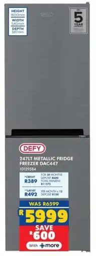 Russells Defy metallic fridge freezer offer