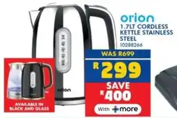 Russells Orion cordless kettle stainless steel offer