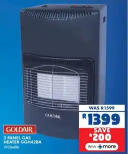 Russells Goldair 3 panel gas heater offer