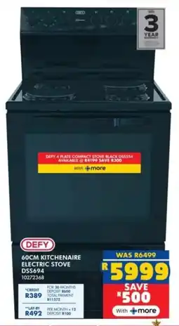 Russells Defy kitchenaire electric stove offer