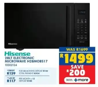 Russells Hisense electronic microwave offer