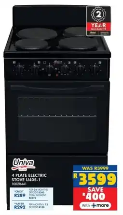 Russells Univa 4 plate electric stove offer