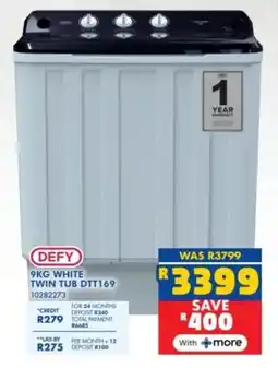 Russells Defy white twin tub offer
